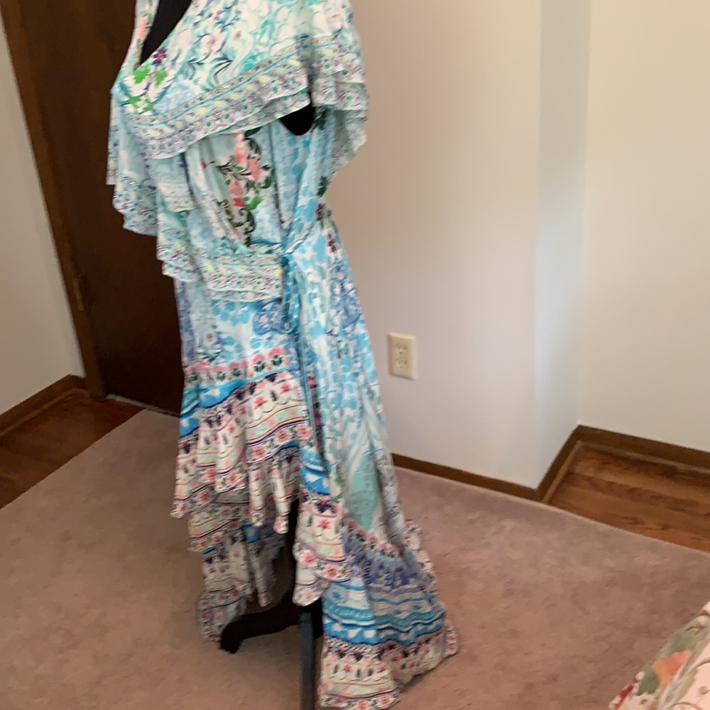 Camilla Blue and White Maxi Dress - Picture 4 of 14